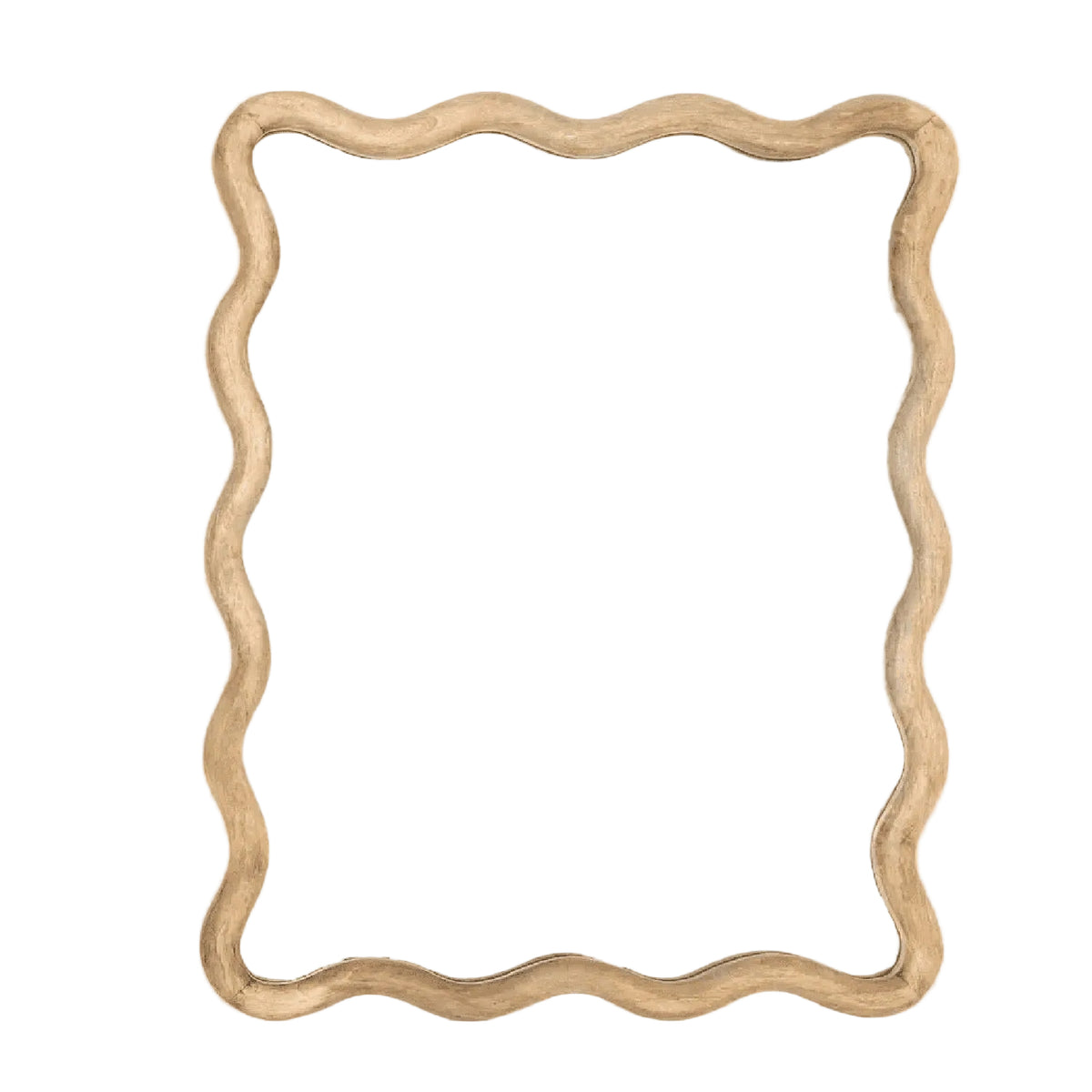 Modern European furniture - Wavy Mango Wood Wall Mirror - www.oroa.com