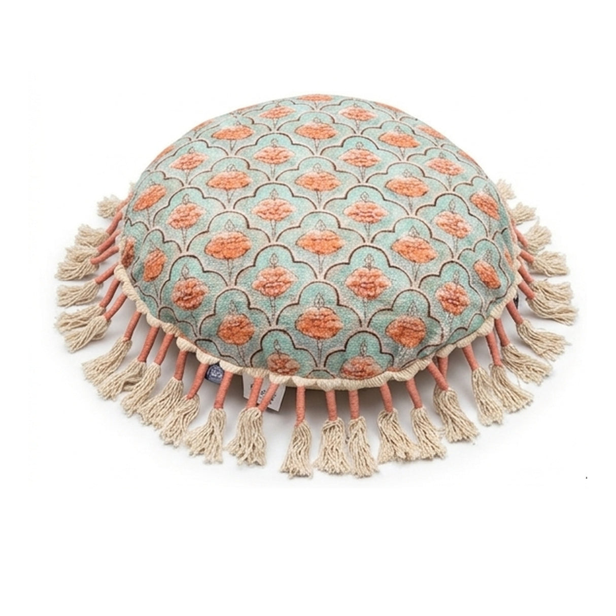 Round Printed Boho Floor Pillow | OROA Kids