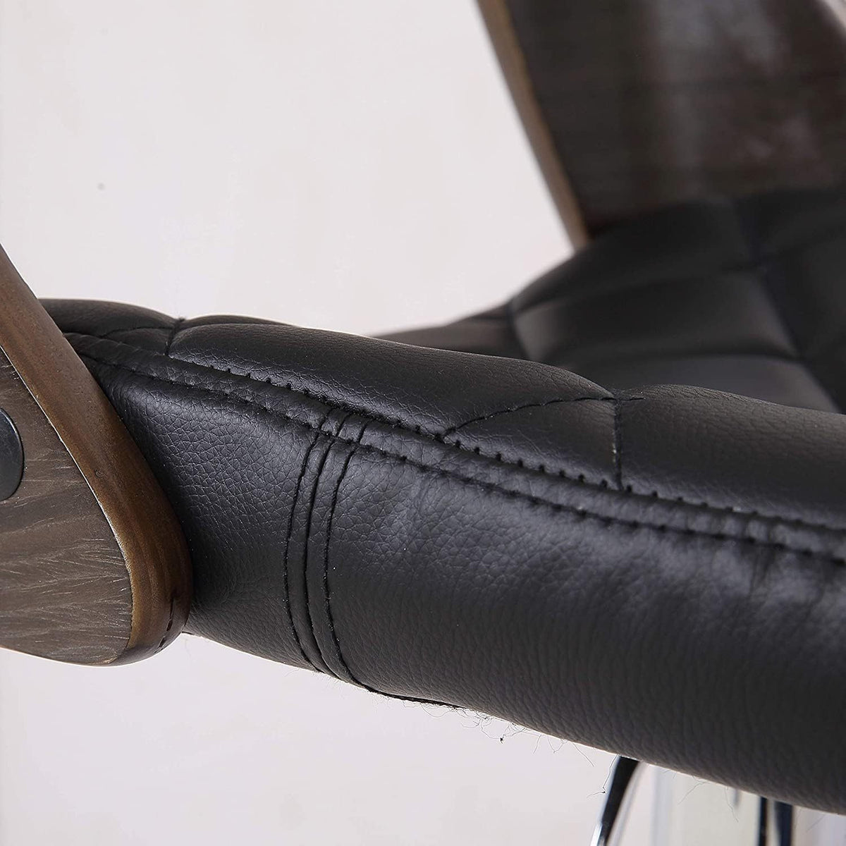 Contemporary Modern Wood Back Adjustable Bar Stool | OROA