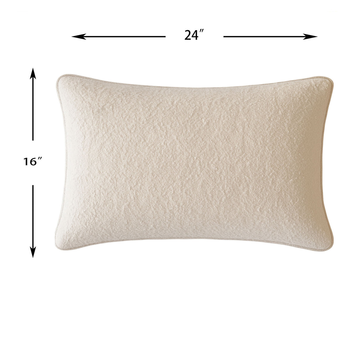 Modern European furniture - Homey Cozy Textured Soft Ivory Throw Pillow - www.oroa.com