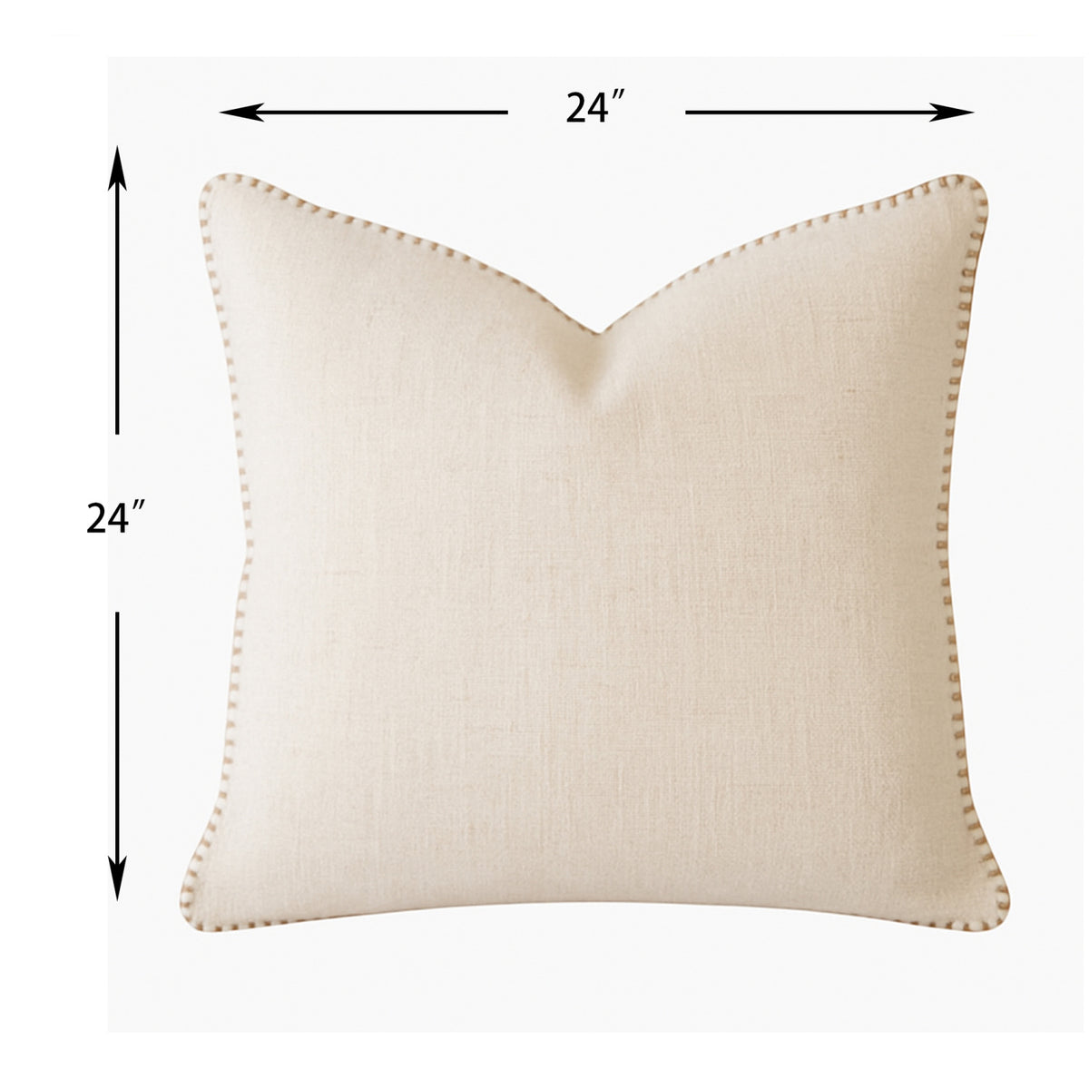Cozy Ivory Linen Throw Pillow | OROA