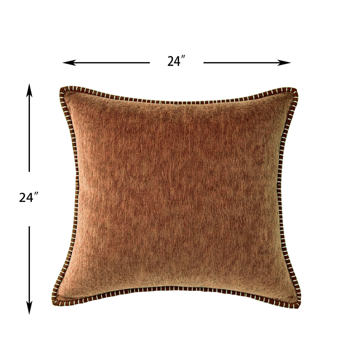 Modern European furniture - Brown Textured Stitched Throw Pillows (2) - www.oroa.com