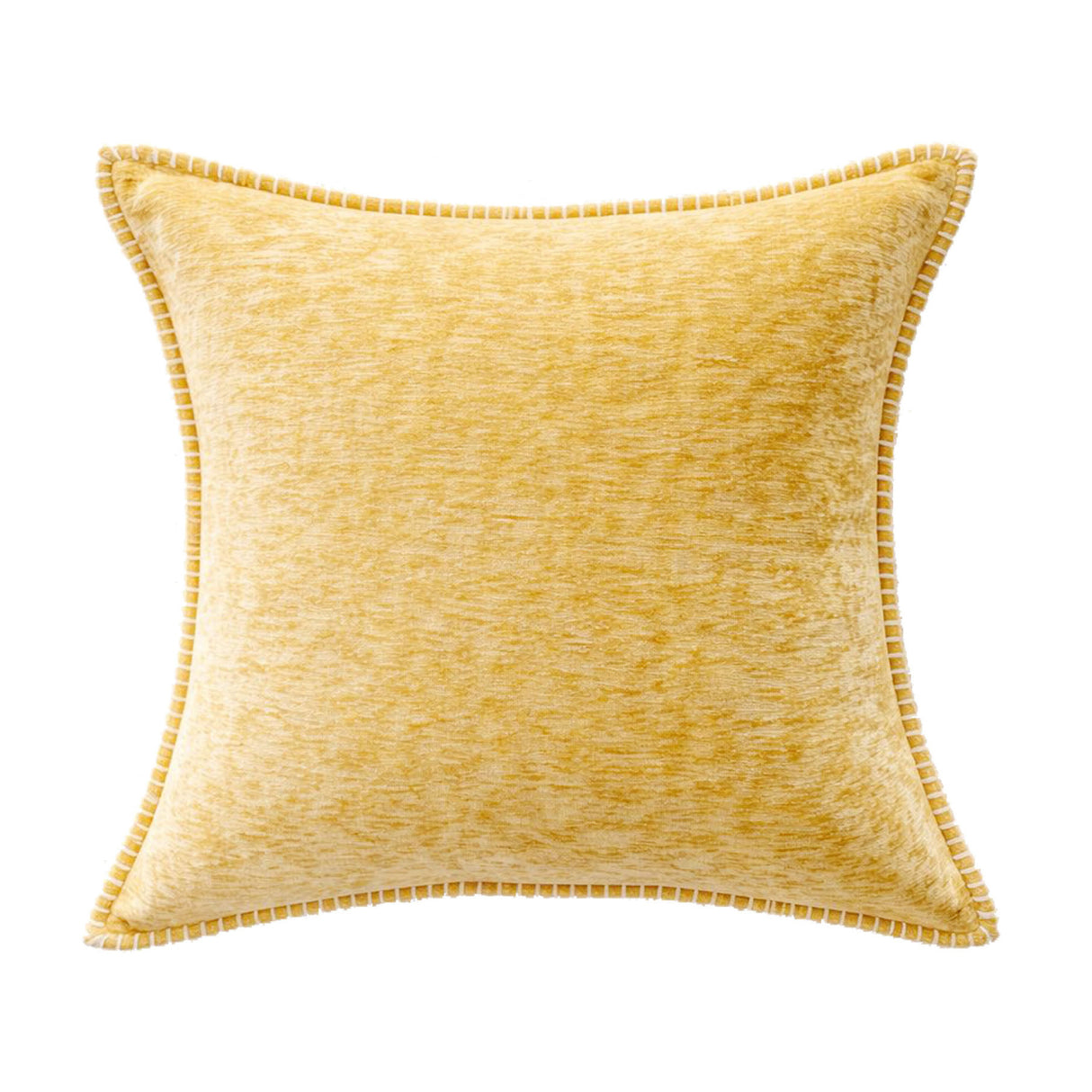 Textured Square Yellow Throw Pillows (2) | OROA