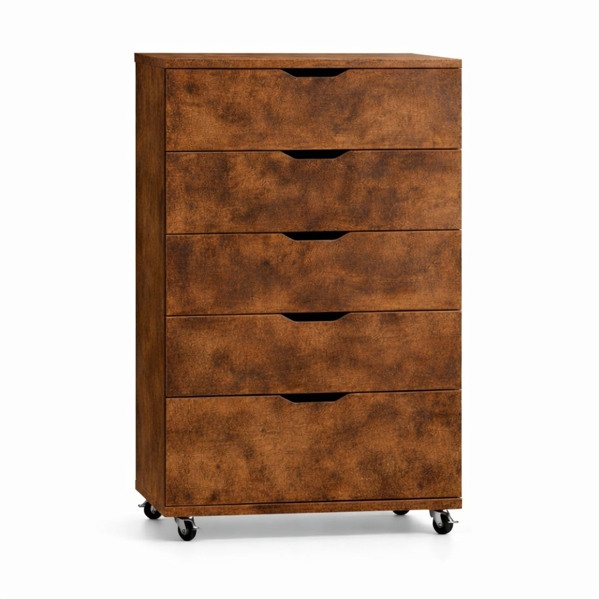 Modern European furniture - Rustic Brown 5-Drawer Dresser - www.oroa.com