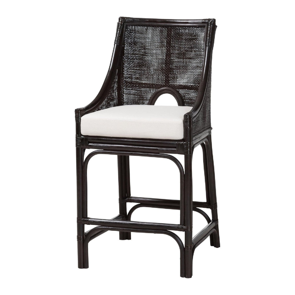 Modern European furniture - Rattan Sloped-Arm Counter Stool - www.oroa.com