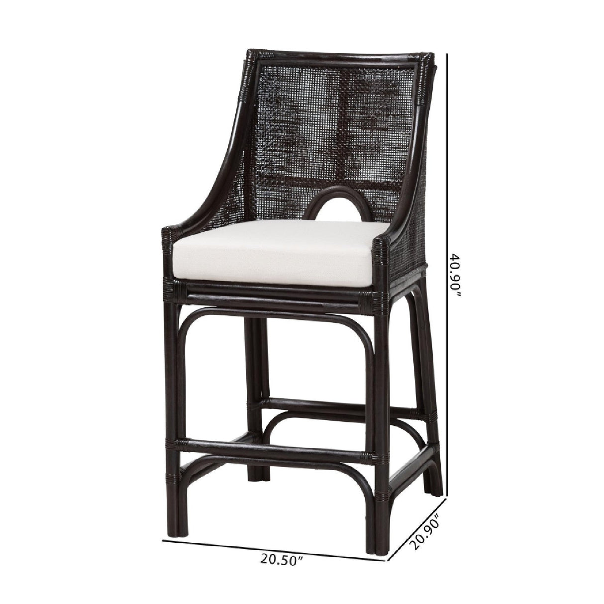 Modern European furniture - Rattan Sloped-Arm Counter Stool - www.oroa.com