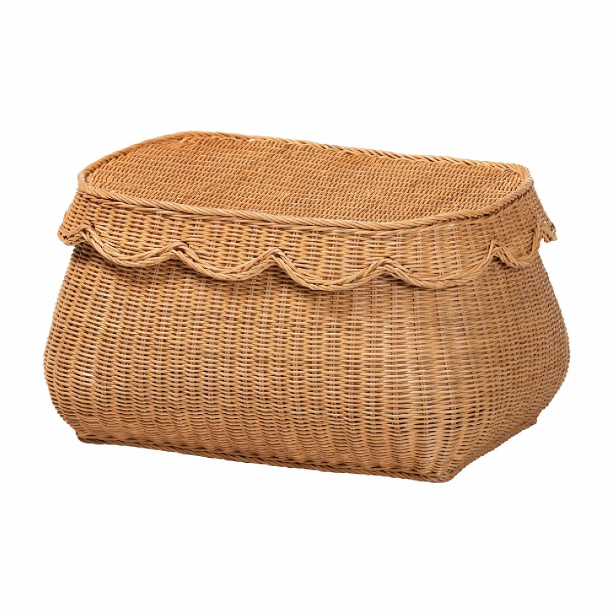 Rattan Scalloped Lidded Baskets (3) – Ayleen – rear view