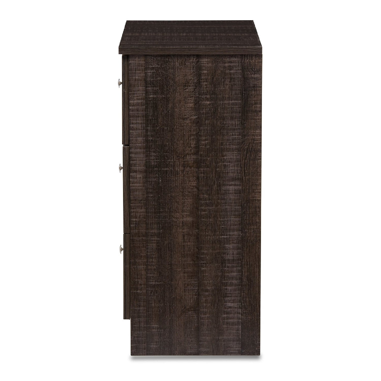 Modern European furniture - Brown Wooden 3-Drawer Chest - www.oroa.com