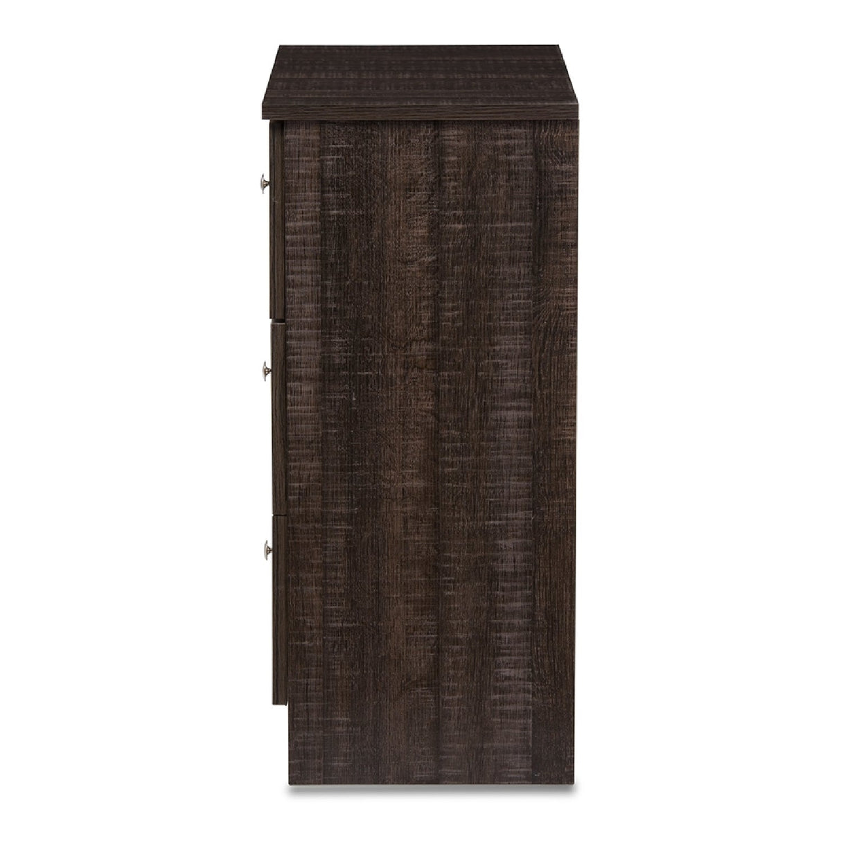 Modern European furniture - Brown Wooden 3-Drawer Chest - www.oroa.com