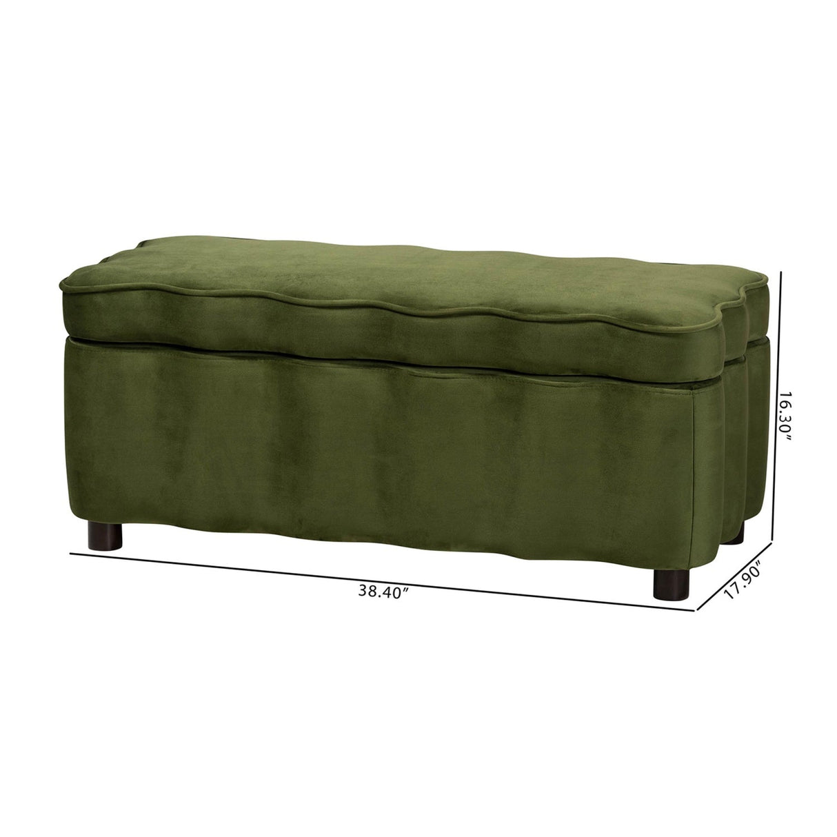 Modern European furniture - Velvet Storage Bench - www.oroa.com