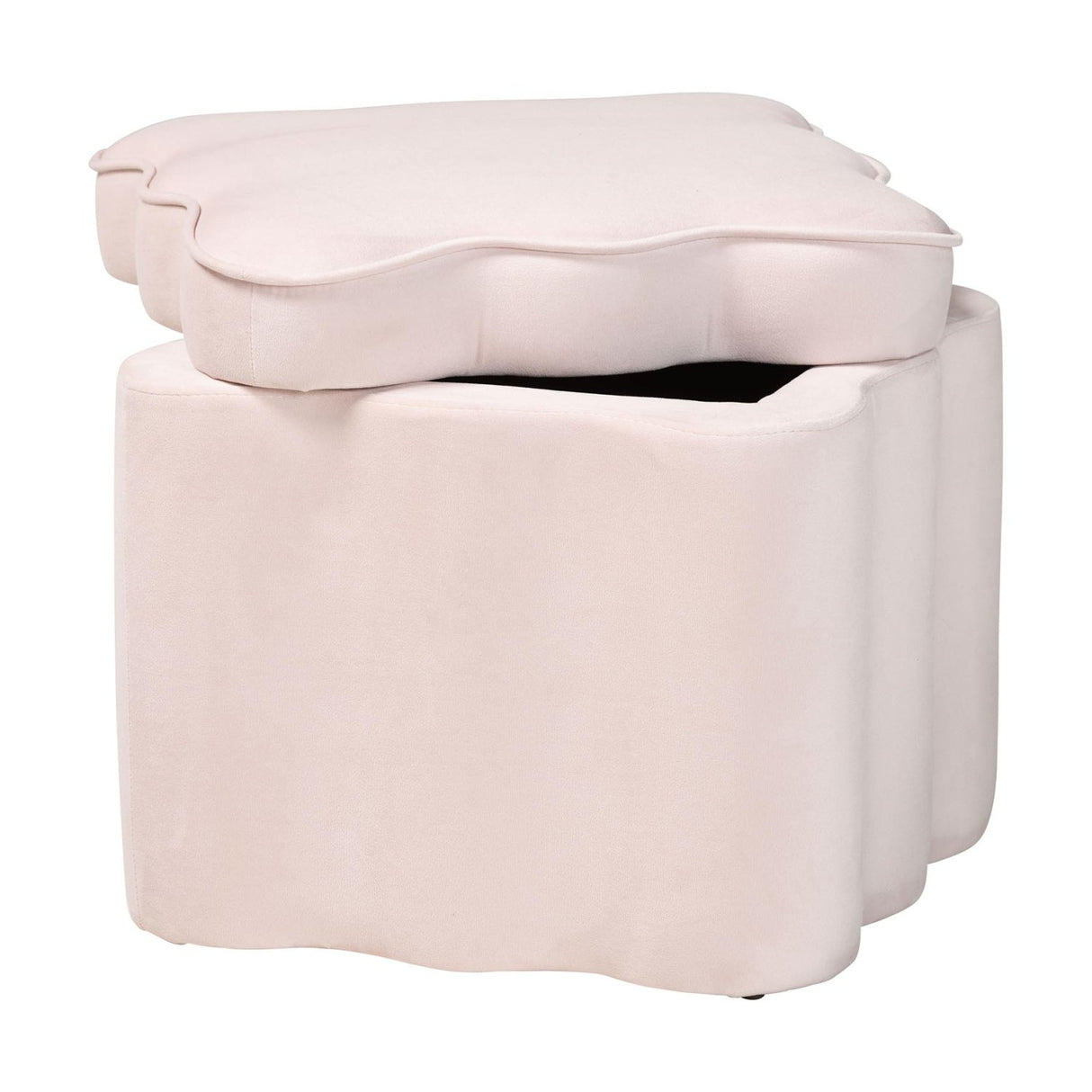 Modern European furniture - Scalloped Storage Ottoman - www.oroa.com