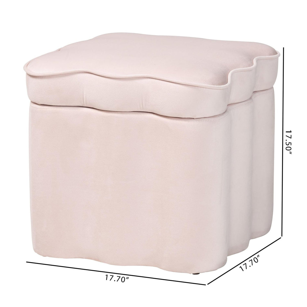Modern European furniture - Scalloped Storage Ottoman - www.oroa.com