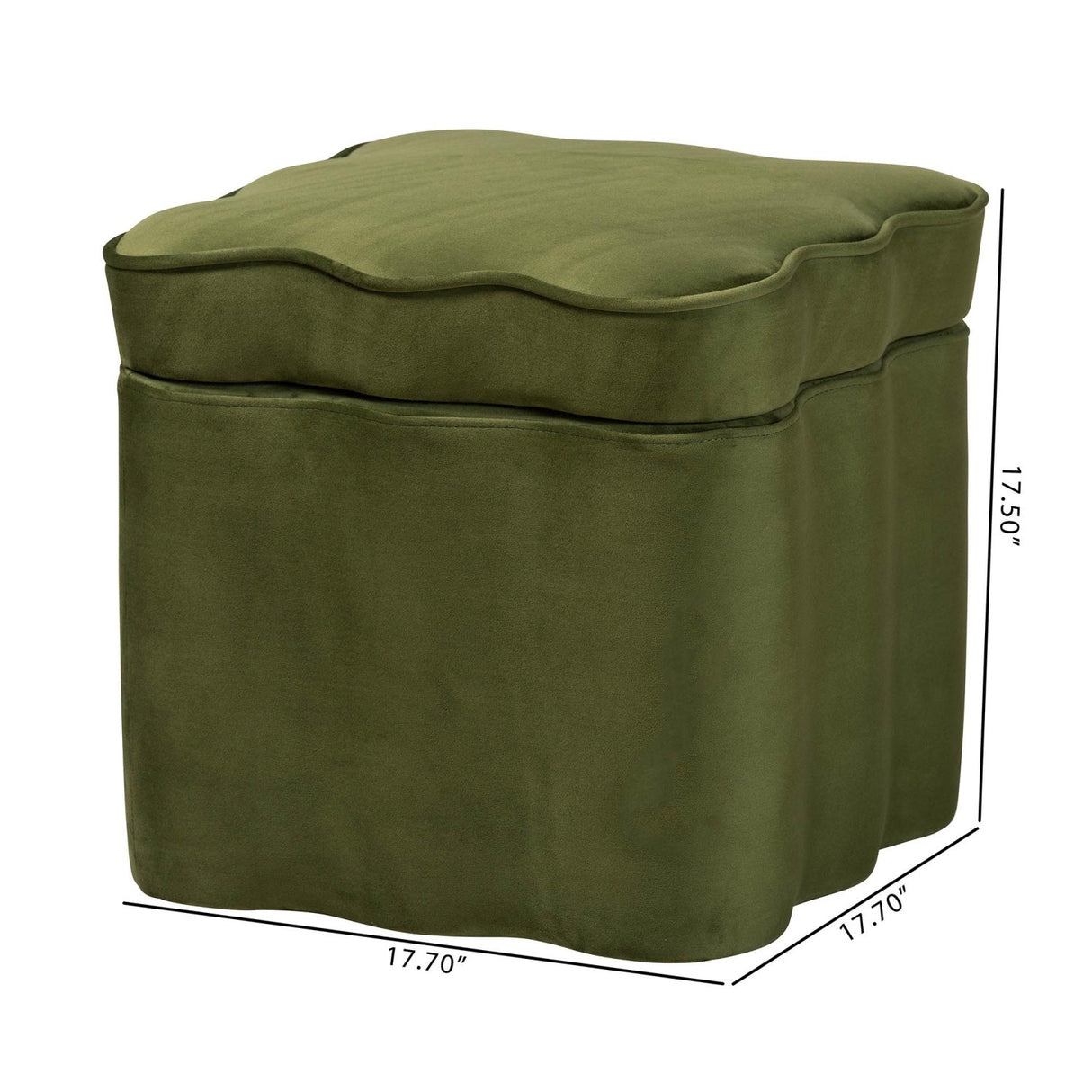 Modern European furniture - Scalloped Storage Ottoman - www.oroa.com