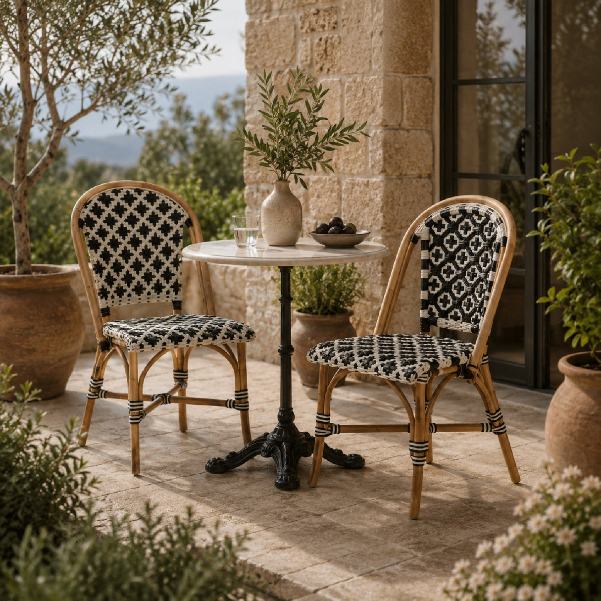 Hospitality furniture - Woven Indoor Semi Outdoor Bistro Chairs 2 - www.oroatrade.com