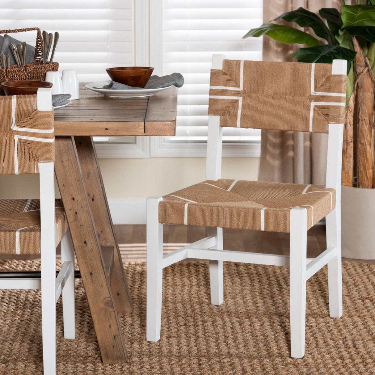 Modern European furniture - White Mahogany Bohemian Dining Chair - www.oroa.com