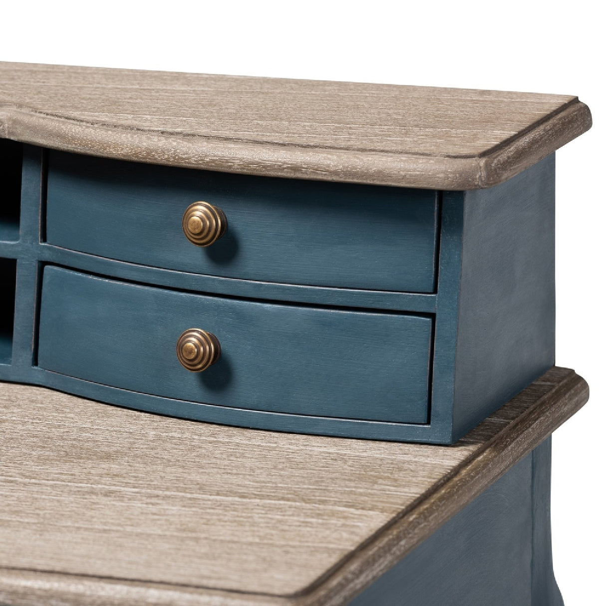 Modern European furniture - Blue Wooden Accent Writing Desk - www.oroa.com