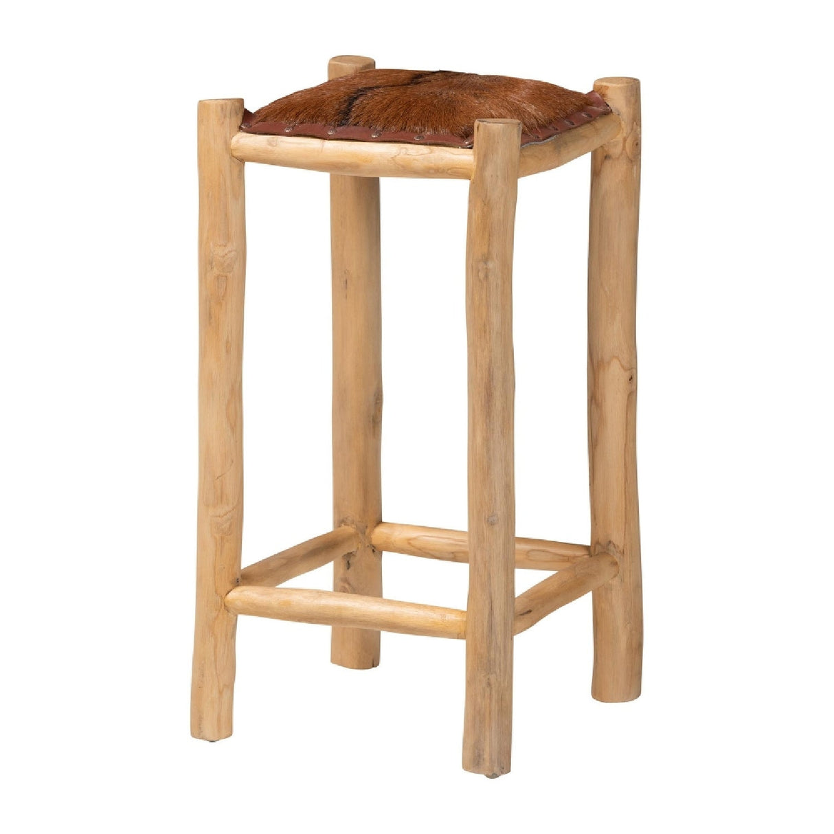 Modern European furniture - Rustic Leather Counter Stool - www.oroa.com