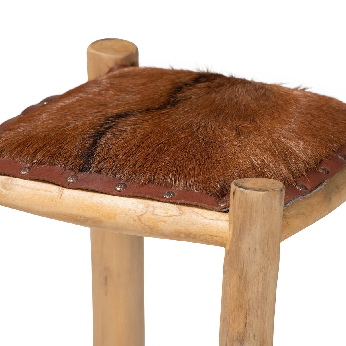 Modern European furniture - Rustic Leather Counter Stool - www.oroa.com