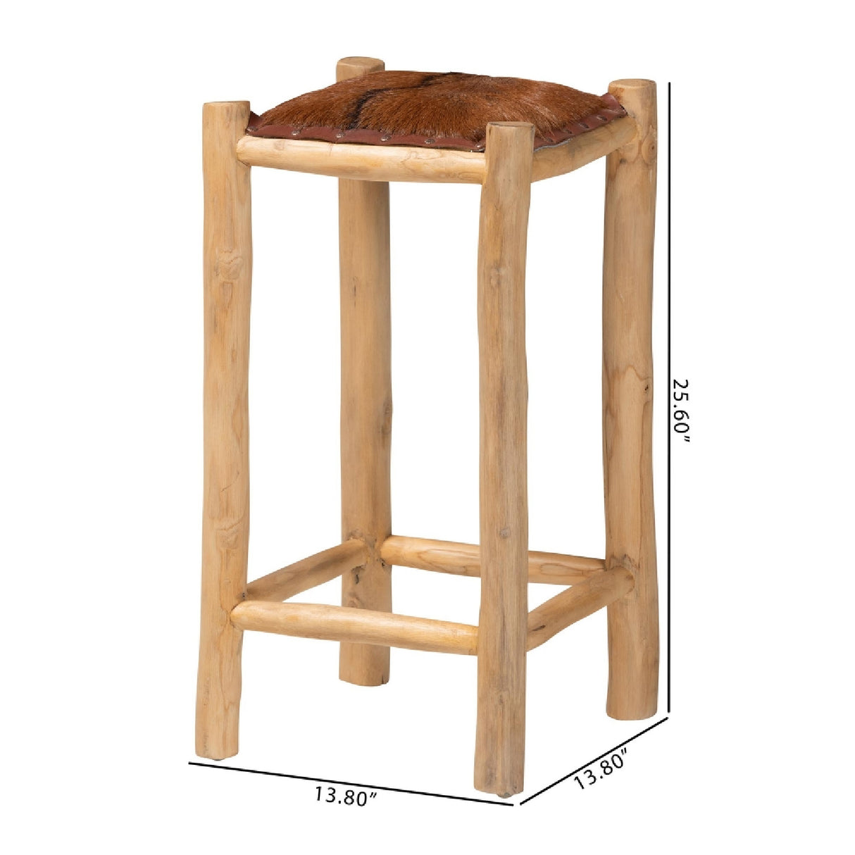 Modern European furniture - Rustic Leather Counter Stool - www.oroa.com