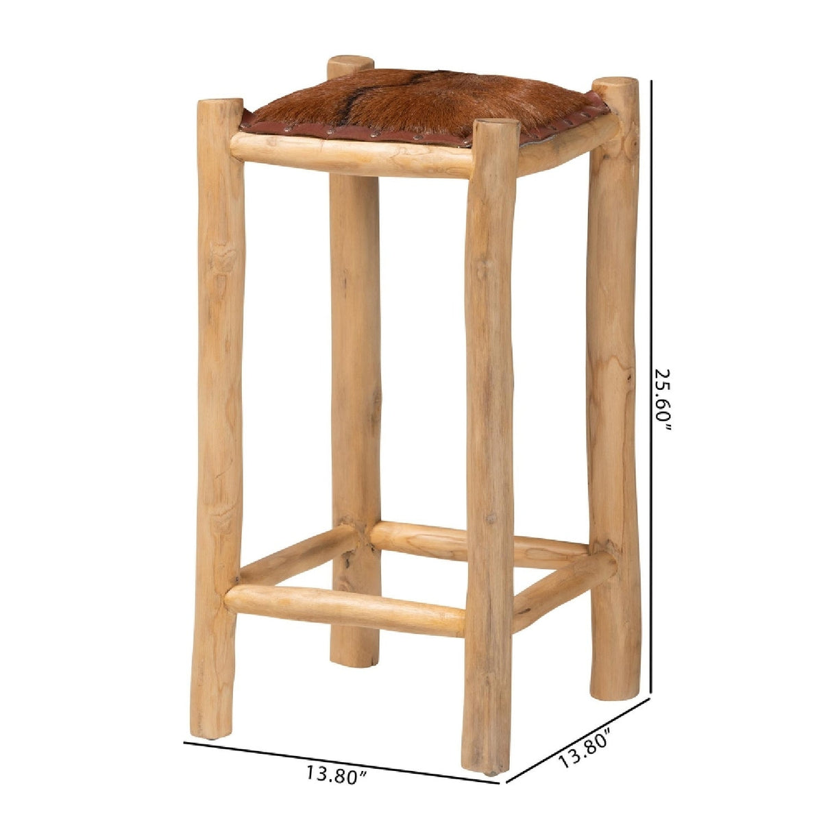 Modern European furniture - Rustic Leather Counter Stool - www.oroa.com