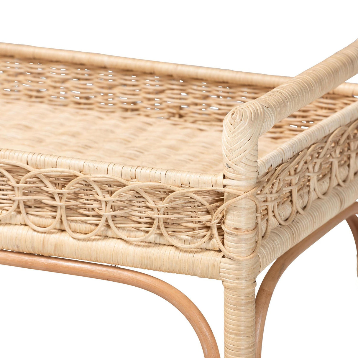 Modern European furniture - Two-Tier Rattan Indoor/Outdoor Serving Cart - www.oroa.com