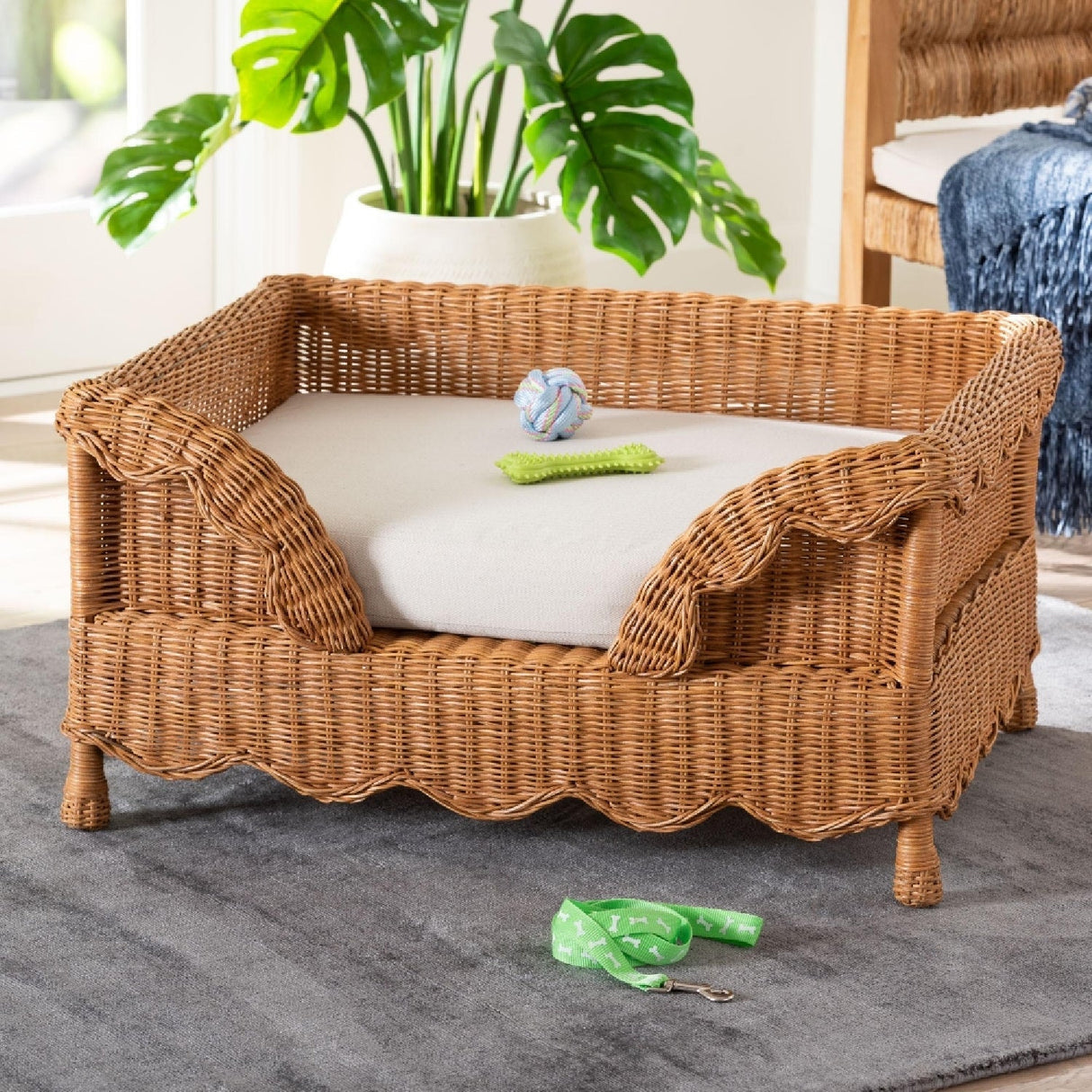 Modern European furniture - Natural Rattan Pet Bed - www.oroa.com