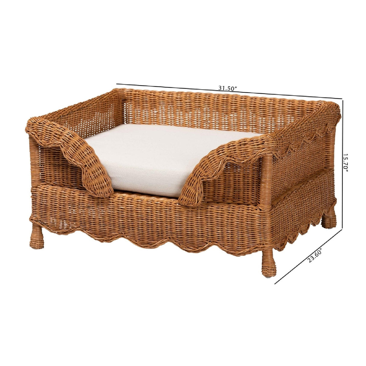Modern European furniture - Natural Rattan Pet Bed - www.oroa.com