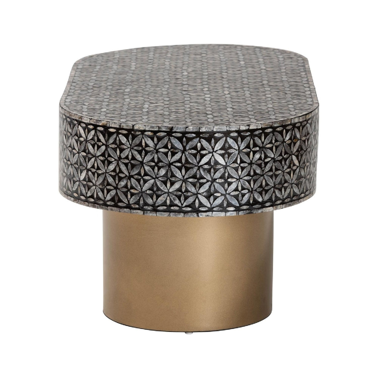 Modern European furniture - Capiz Shell Oval Coffee Table - www.oroa.com