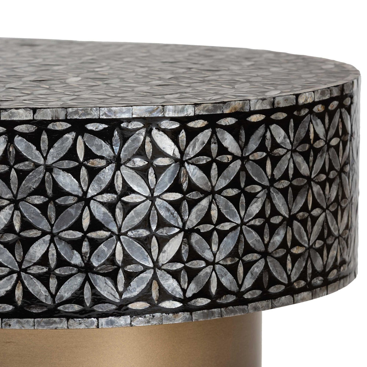 Modern European furniture - Capiz Shell Oval Coffee Table - www.oroa.com