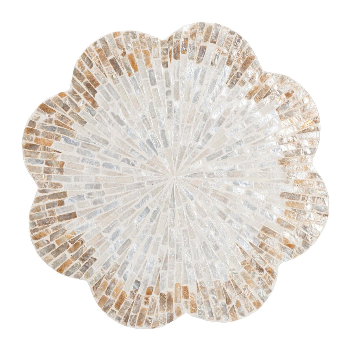 Modern European furniture - Capiz Shell Scalloped End Table - www.oroa.com