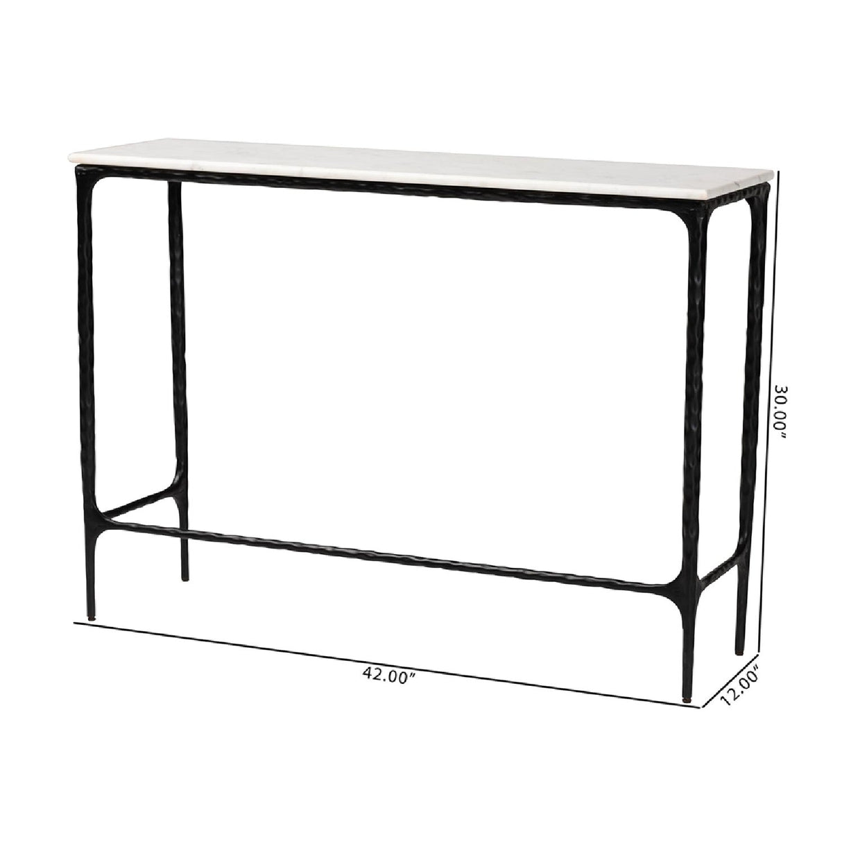 Modern European furniture - White Marble Console Table - www.oroa.com