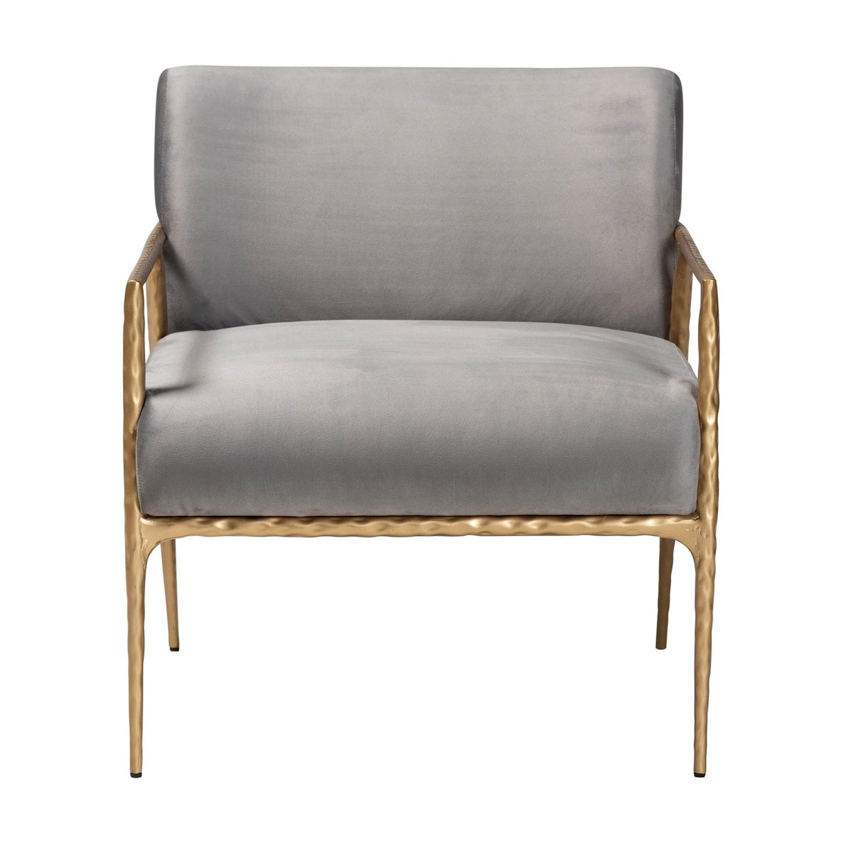 Modern European furniture - Gray Velvet Lounge Chair - www.oroa.com