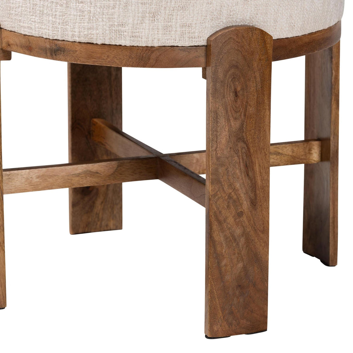 Modern European furniture - Round Fabric Cushioned Ottoman - www.oroa.com