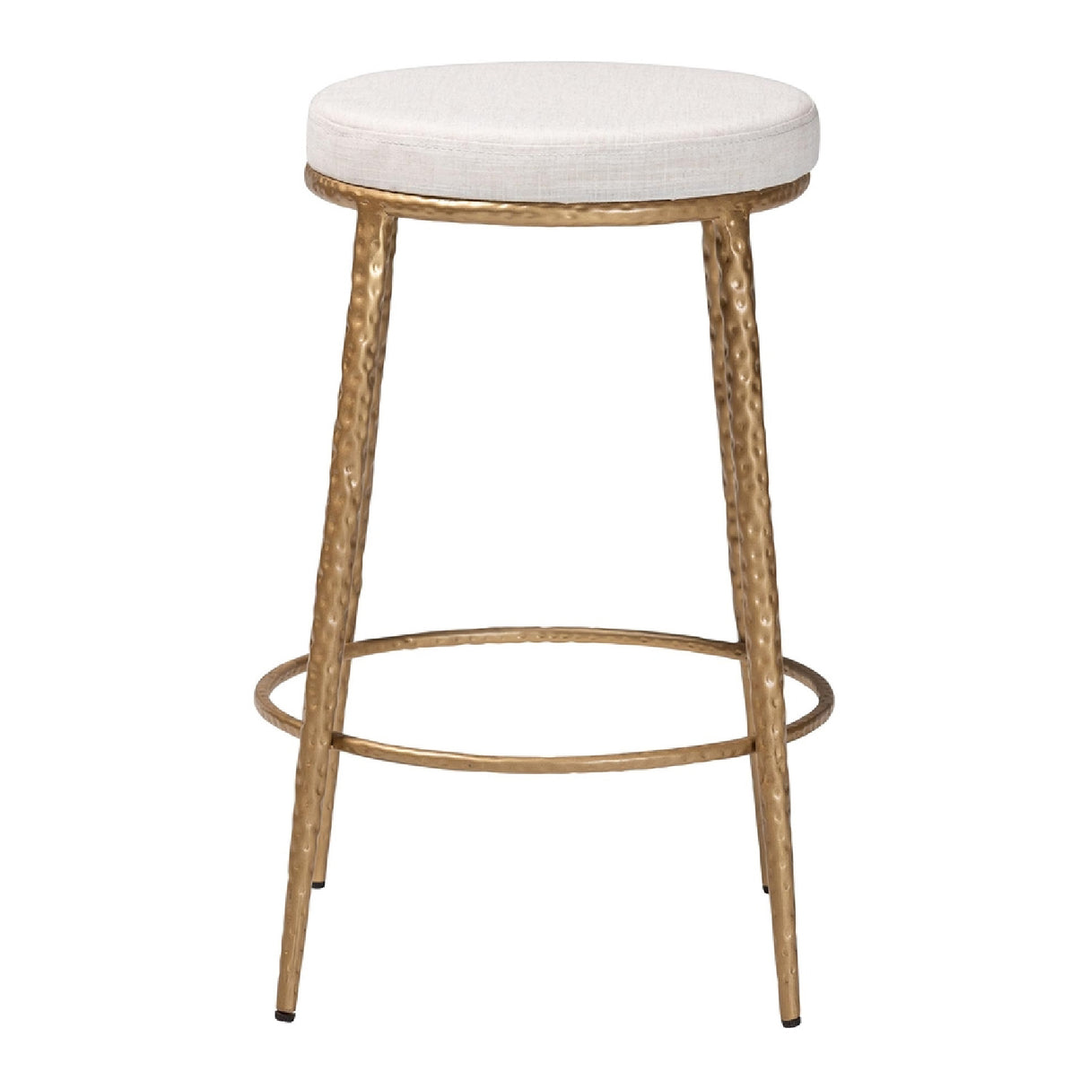 Modern European furniture - Hand-forged Metal Padded Counter Stool - www.oroa.com | Oroa.com
