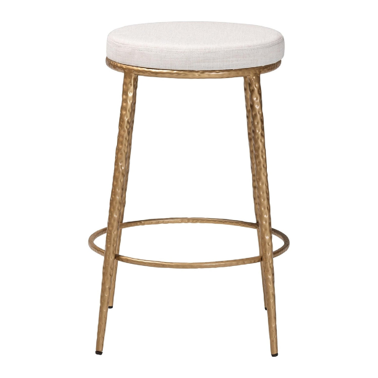 Modern European furniture - Hand-forged Metal Padded Counter Stool - www.oroa.com