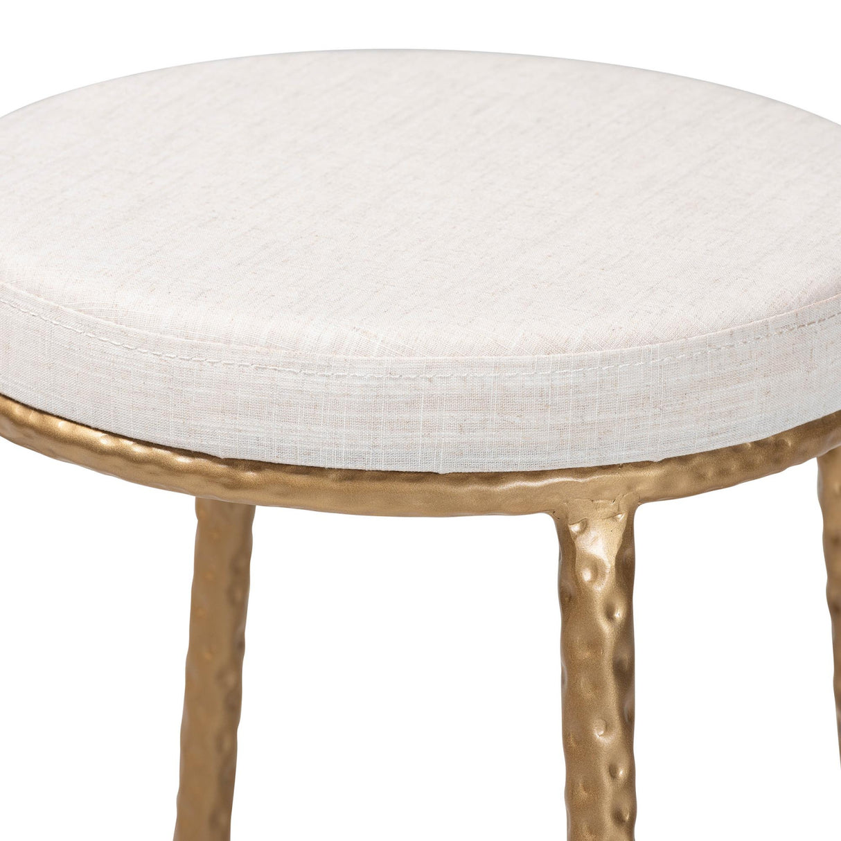 Modern European furniture - Hand-forged Metal Padded Counter Stool - www.oroa.com | Oroa.com