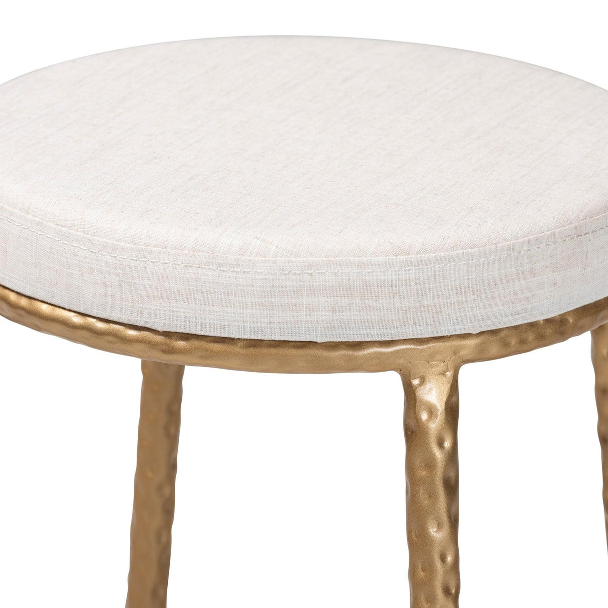 Modern European furniture - Hand-forged Metal Padded Counter Stool - www.oroa.com