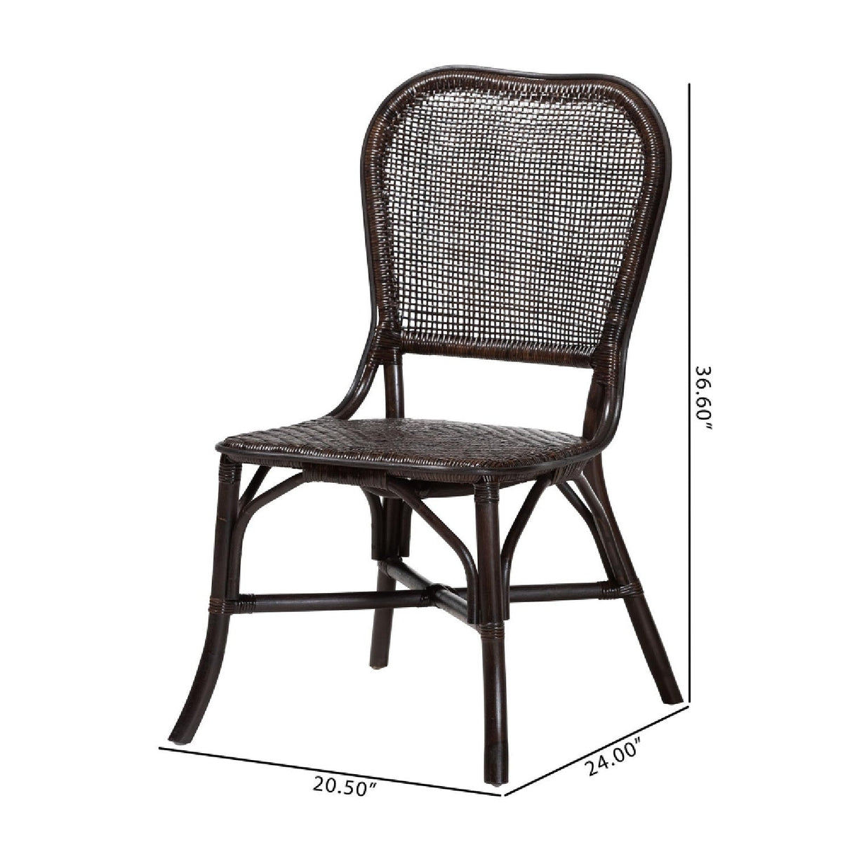 Modern European furniture - Latticed Back Rattan Dining Chair - www.oroa.com