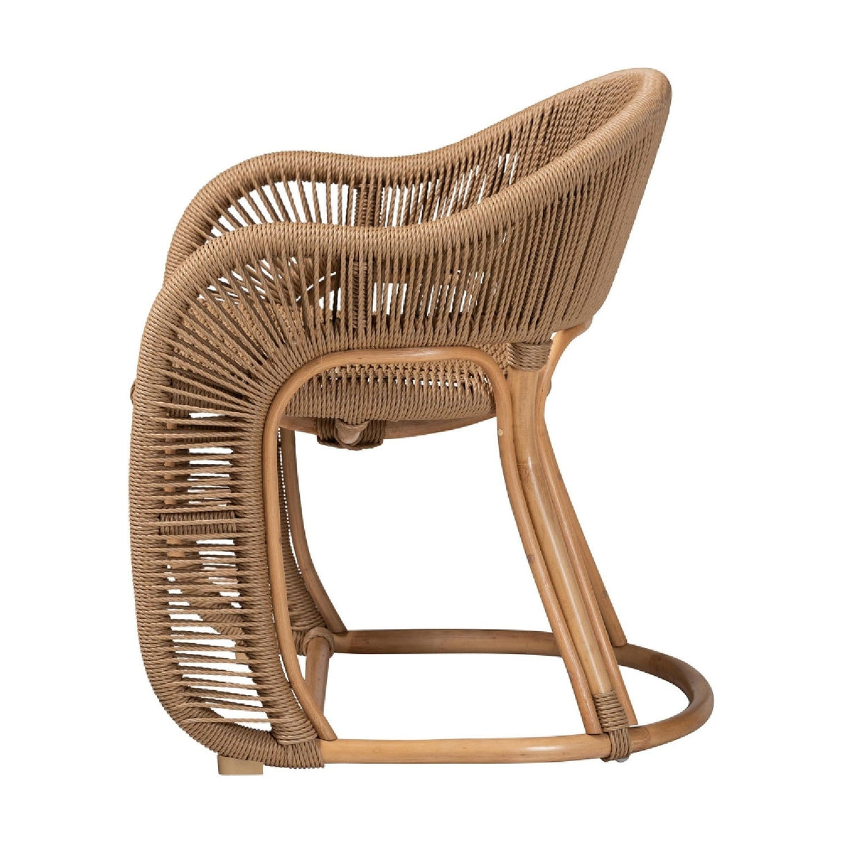 Modern European furniture - Rattan Indoor/Outdoor Barrel-Back Accent Chair - www.oroa.com
