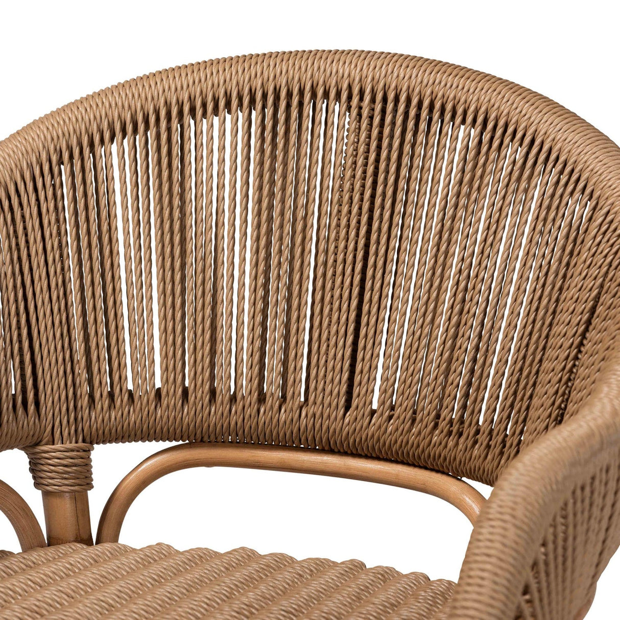 Modern European furniture - Rattan Indoor/Outdoor Barrel-Back Accent Chair - www.oroa.com