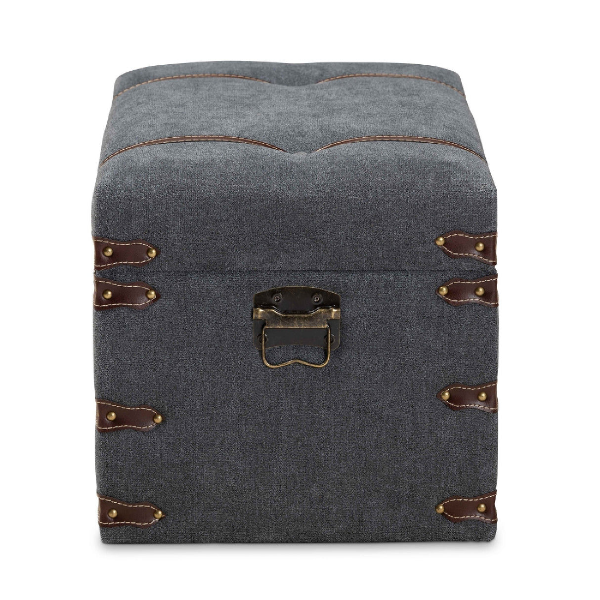 Modern European furniture - Gray Upholstered Storage Ottoman - www.oroa.com