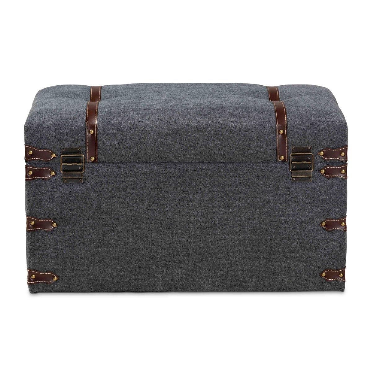 Modern European furniture - Gray Upholstered Storage Ottoman - www.oroa.com