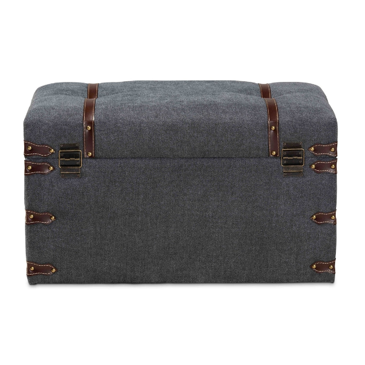 Modern European furniture - Gray Upholstered Storage Ottoman - www.oroa.com