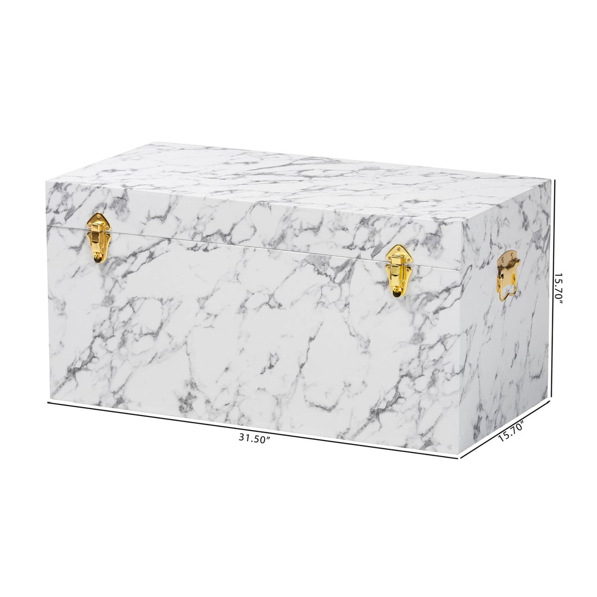 Modern European furniture - Marble Vinyl Storage Trunk - www.oroa.com
