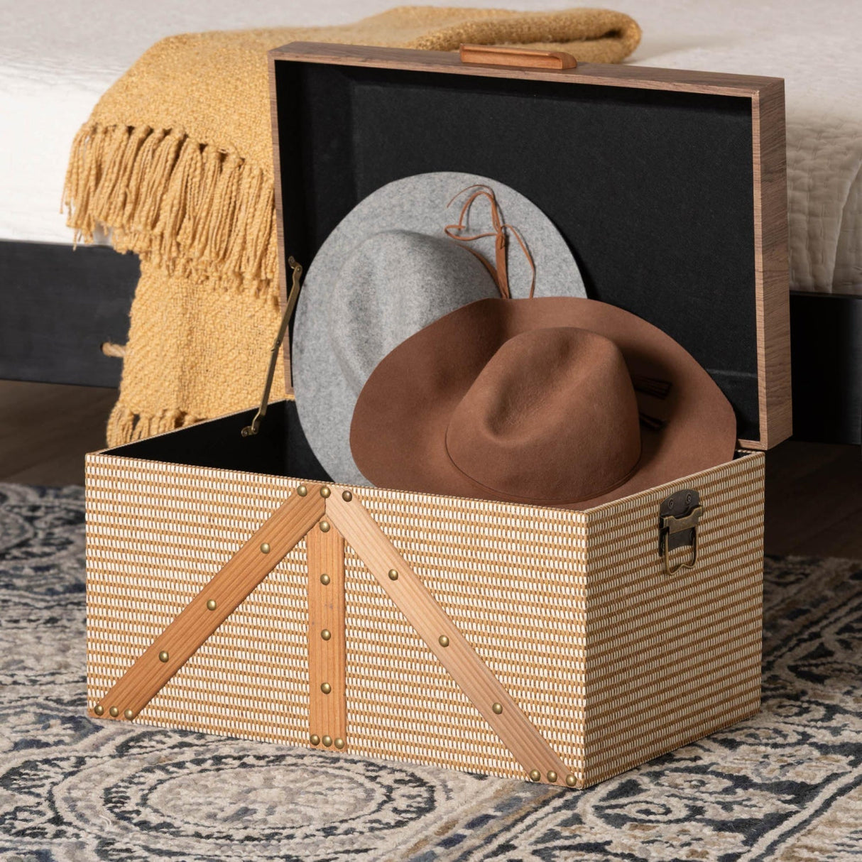 Modern European furniture - Woven Exterior Storage Trunk - www.oroa.com