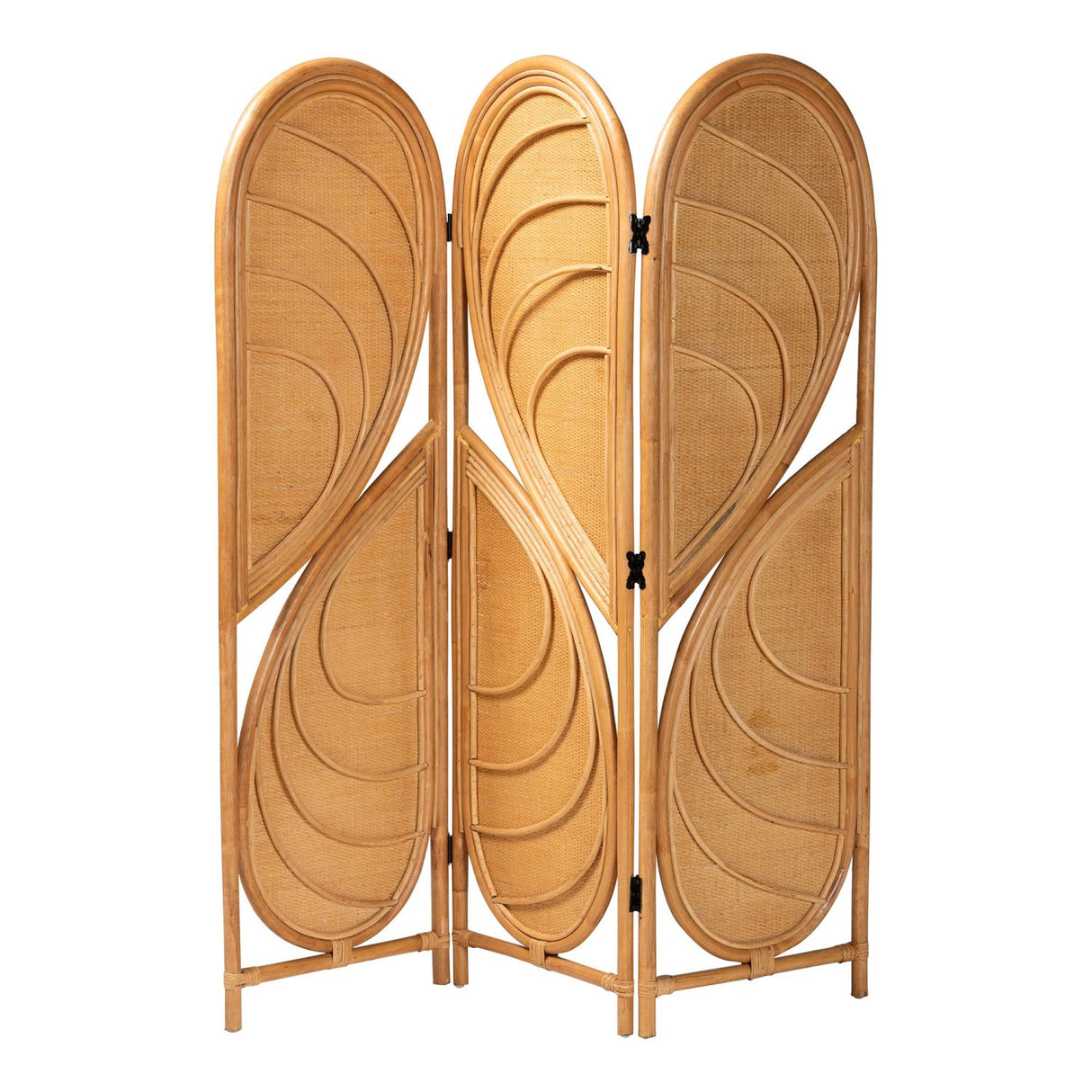 Modern European furniture - Rattan Tri-Fold Room Divider - www.oroa.com