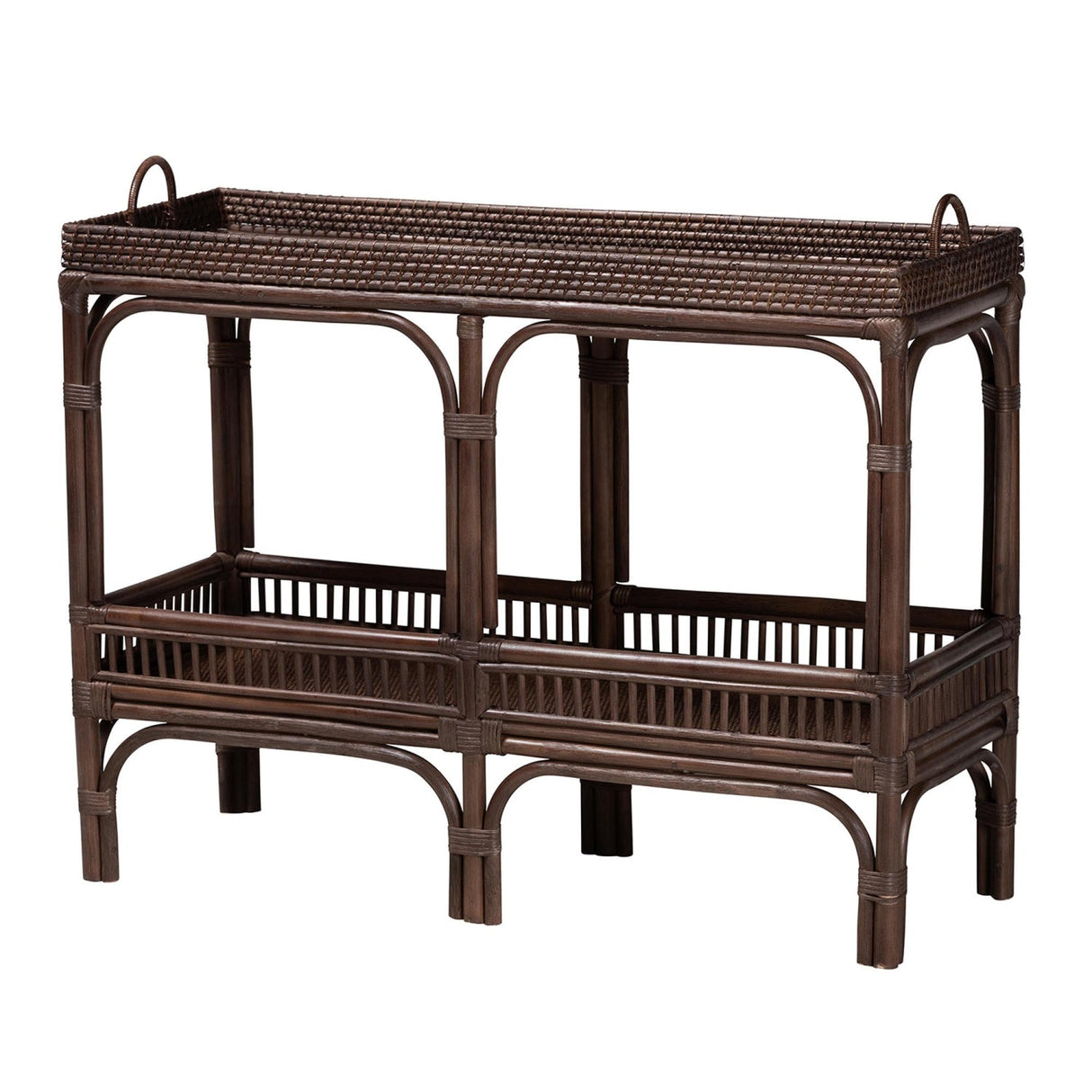 Modern European furniture - Woven Rattan Console Table - www.oroa.com
