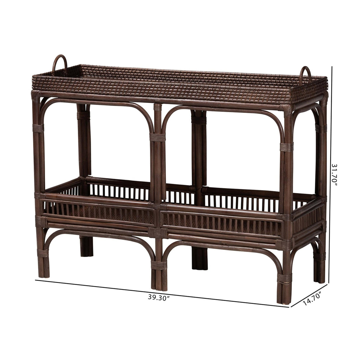 Modern European furniture - Woven Rattan Console Table - www.oroa.com