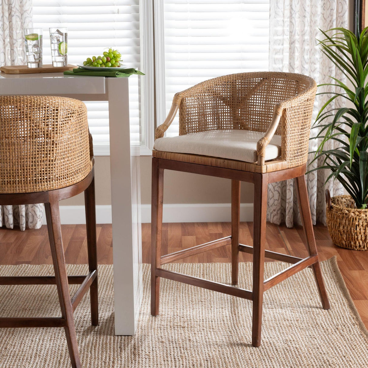 Modern European furniture - Rattan Bar Stool - www.oroa.com