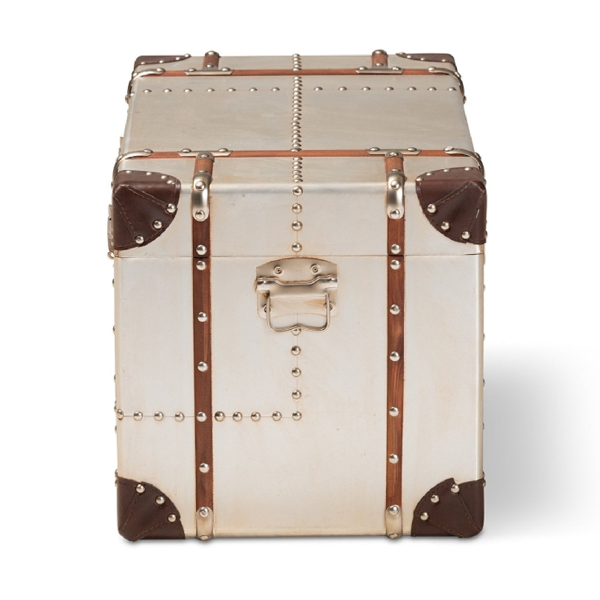 Modern European furniture - Silver Vintage Storage Trunk - www.oroa.com